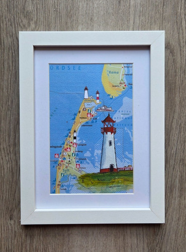 Handgemaltes aquarellbild mit - handgemaltes,