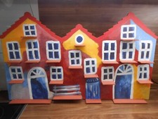 Setzkasten Katzenhaus für Mini Katzen Rosina Wachtmeister -UNIKAT- selbstgemalt