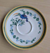 HERMES Toucans Untertasse Tee/Espresso Porzellan 13,5cm SELTEN