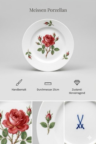 Meissen porzellan teller - meissen,