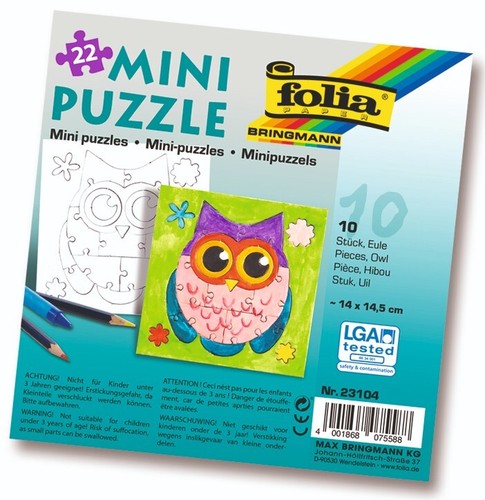Folia mini puzzle eule - eule, x