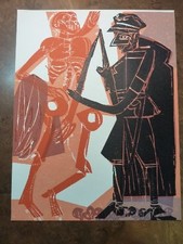 HAP GRIESHABER - Original Holzschnitt 1966 "Der Blutvogt" !!