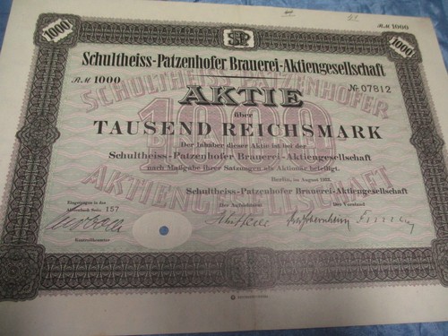 Dokument historisch aktie - dokument,