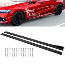 2,2m Universal Seitenschweller Spoilerlippe Splitter Diffusor Glänzend Schwarz