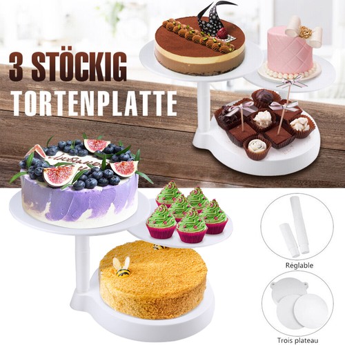 Stöckig tortenplatte mit - tortenplatte,