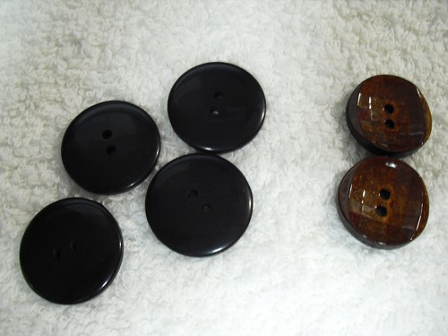 Knöpfe braun 22mm - , stück)