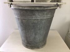 Alter Eimer Zinkeimer Shabby Vintage Country Garten Deko Brocante Landhaus Grau