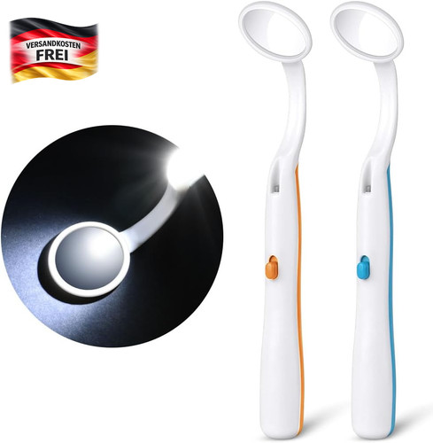 Mundspiegel mit led licht - mit, 2er