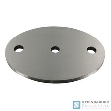 Edelstahl Ankerplatte V2A oval 120x88mm Ronde Flansch Deckel Bodenplatte Platte