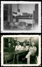 2x Luftwaffe Soldaten in der Kaserne - WK2 Foto 12x9cm