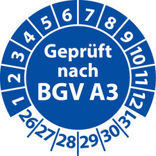 Prüfplakette Geprüft nach
