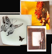 Afrika Deko, Leopard, Schmetterling, Deko Zierahmen mit Giraffe