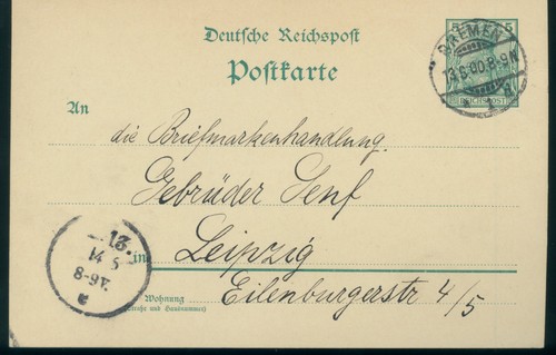 Ganzsache postkarte 1900 - postkarte,