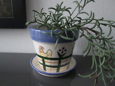 IKEA FEJKA Topfpflanze künstl Kunstblume Bananenkette Übertopf Keramik Huhn Hahn