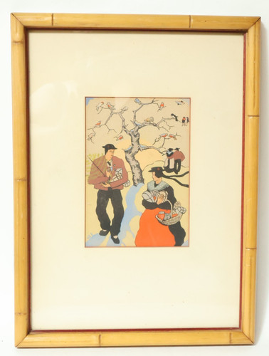 Alte grafik zeichnung - grafik, litho
