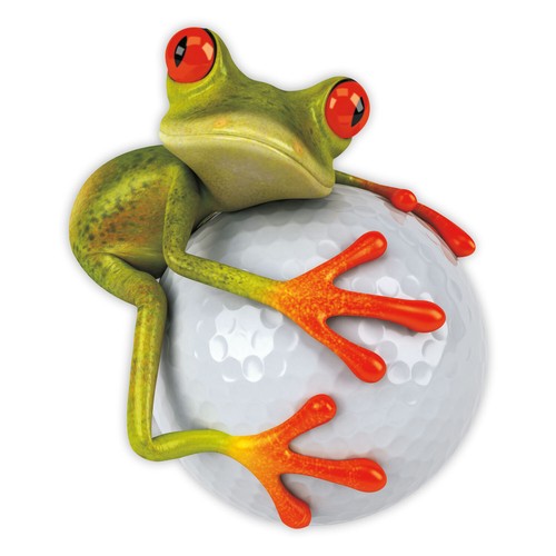 Sticksticker frosch golfball - frosch, i