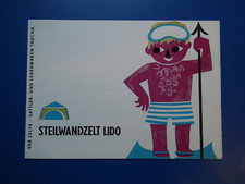 DDR Werbung -VEB -Zelta Sattler Lederwaren Taucha Steilwandzelt Lido Dewag 1966