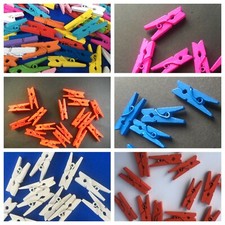 Kleine Holzklammern Klammern Wäscheklammern Clip Holz Geschenk Basteln Bauen DIY