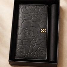 CHANEL Camelia CC Long Wallet