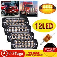 4 Stk GELB 12 LED Auto