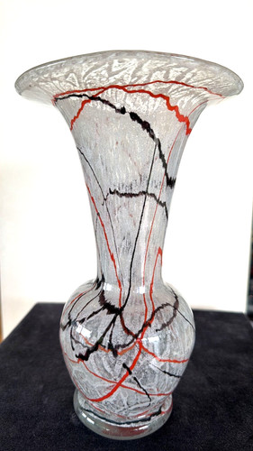 Große glas vase lötz witwe - vase,