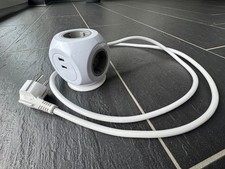 ✅ Design Steckdosenwürfel 3x Schuko 2x USB mit Kindersicherung Mehrfachstecker ✅