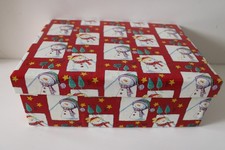 SCHACHTEL° Geschenk-Karton ° Box° „Schneemänner“ ° 23,5 x 16,5 cm
