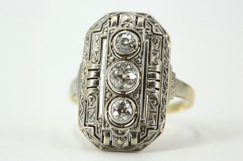 Art deco ring 585 - art, gold