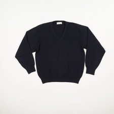 Breidhof Herren Pullover Gr. 48 dunkelblau Strickpullover Langarm V-Ausschnitt