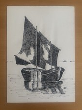 Bleistiftzeichnung Schiff