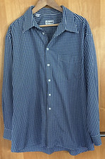 Walbusch Extraglatt Langarm Hemd Gr. 45/46 XXL Karo blau-weiß TOP Zustand