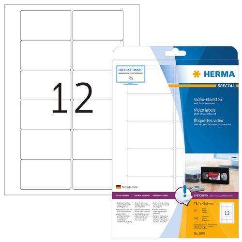 Herma video etiketten - video,