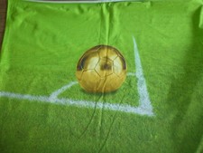 Jersey Panel Fußball grün Gras Rasen Goldener Ball Spielfeld 65 x VB 145