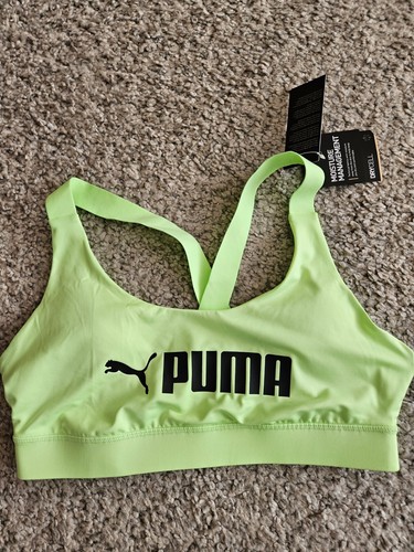 Puma sport bustier - sport-bh,, neon