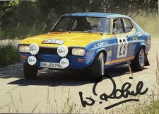 Walter Röhrl signiert Ford Ralley Karte Unterschrift Signatur Autogramm signed