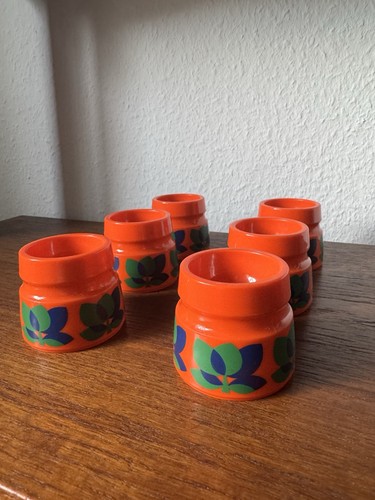 Eierbecher 70er jahre orange - 70er,