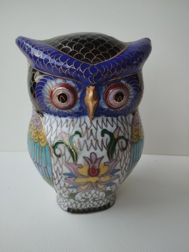 Wunderschöne cloisonné eule - wunderschöne,