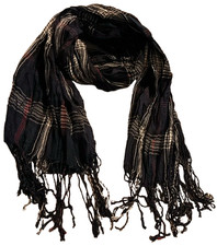 Schal mit Fransen gedeckte Farben Tartan Muster ideal für die Übergangszeit