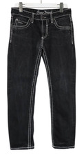 Camp David Nicolas / Regular Fit Herrenjeans W30/L32 Weiß Nähte Schwarz Zip Fly