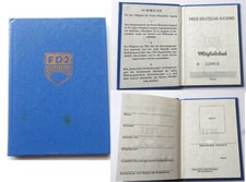 DDR blanko FDJ Ausweis / MB East german GDR Free german Youth ID - member Book