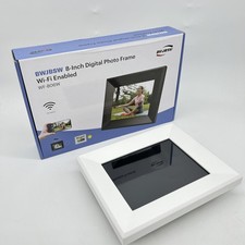 BWJBSW Digitaler Bilderrahmen 8 Zoll WLAN Digitale Bilderrahmen, Weiß Smart Elek