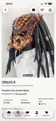 Predator maske cosplay - maske,