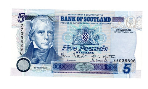Ersatz bank of - £5, scotland