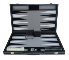 Backgammon Koffer Brettspiel Deutsch für 2 Spieler  vollständig gebraucht