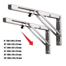 2 Stück Edelstahl Wand Klappkonsole Klappregalhalterungen Klapptisch bis 150Kg