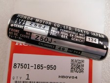 Honda Monkey Z50 Typenschild