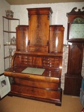 Sehr edler Seeländer Sekretär um 1850 Mahagoni in klasse Zustand