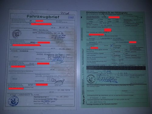 Fahrzeugbrief kfz brief 1988 - kfz,