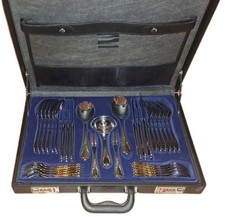 Ebel Collection 35 tlg. Besteck 24 Karat hartvergoldet Zertifikat im Koffer