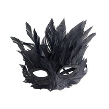 Feder-Maskenball-Maske, Halbgesichtsmaske, zum Verkleiden, Geburtstag,